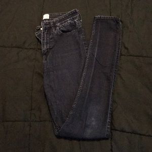 High waisted skinny jeans